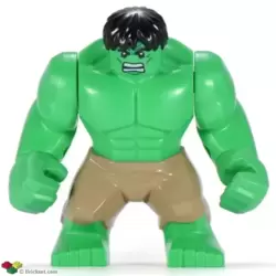 Hulk with Black Hair and Dark Tan Pants