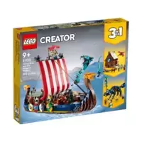 Viking Ship and the Midgard Serpent - 3 in 1