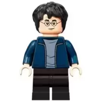 Harry Potter, Dark Blue Open Jacket, Black Medium Legs