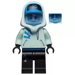 Jack Davids - Light Aqua Hoodie with Cap and Hood (Bright Light Blue Head)