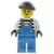 Lego Island Extreme Stunts Minifigures - Xtreme Stunts Brickster Henchman with Medium Blue Overalls #1, Dark Bluish Gray Knit Cap