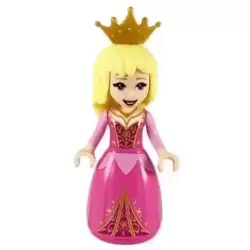 Aurora - Wide Skirt with Gold Filigree, Pearl Gold Crown Tiara