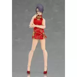 Female Body (Mika) with Mini Skirt Chinese Dress Outfit