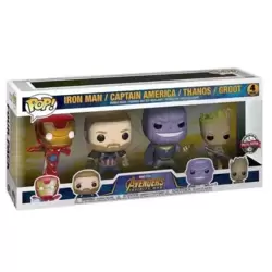 Infinity War - Iron Man, Captain America, Thanos & Groot 4 Pack