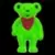 ReAction Figures - Dancing Bear GlowLeafy Green