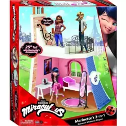 Ladybug Marinette's 2-in-1 Bedroom and Rooftop Playset