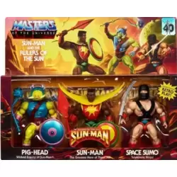 Rulers of the Sun - Pig Head, Sun-Man & Space Sumo 3 Pack 40th Anniversary