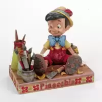 Pinocchio carved from the heart