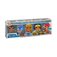 DC Super Heroes - Gingerbread Superman, Gingerbread Batman, Gingerbread Aquaman, Gingerbread Wonder Woman & Gingerbread The Flash 5 Pack