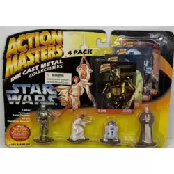 Star Wars - C-3PO, Princess Leia Organa, R2-D2 & Obi-Wan Kenobi 4 Pack