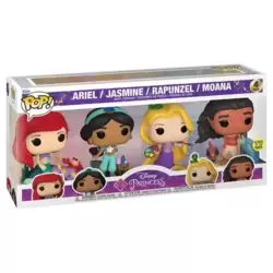 Disney Princess - Ariel, Jasmine, Rapunzel & Moana 4 Pack