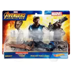 Infinity Wars - Groot + Charged-up Thor + Rocket Raccoon