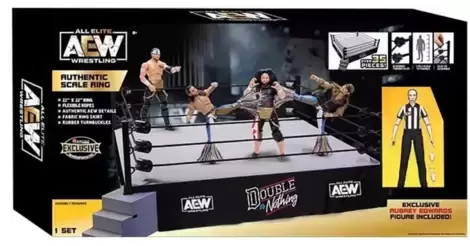 AEW Authentic Scale Ring Playset (w/ Aubrey Edwards) - Ringside