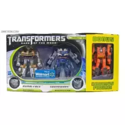 Transformers Dark of the Moon Bumblebee vs Soundwave with Bonus Rodimus 2010