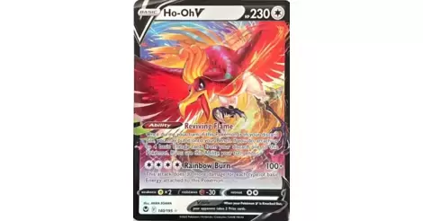 Pokemon Trading Card Game 140/195 Ho-Oh V : Rare Holo V Card