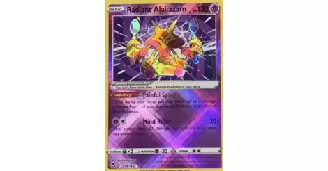 SS12 Silver Tempest Radiant Alakazam - Pokemon TCG Radiant Rare