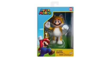 Jakks Pacific Super Mario Action Figure Cat Mario giocattolo da col