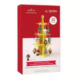 Countdown Calendar Miniature Christmas Tree Set With 12 Mini Ornaments