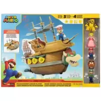 Deluxe Bowser's Airship Playset + 5 figures