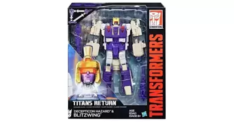 Transformers generations titans return blitzwing and decepticon sale hazard