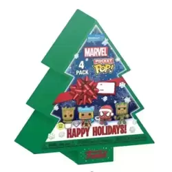 Marvel - Happy Holiday - Christmas tree 4 pack