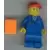 LEGO Airport Minifigures - Airport - Blue 3 Button Jacket & Tie, Red Cap, Blue Legs, Orange Vest