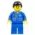 LEGO Airport Minifigures - Airport - Blue, Blue Legs, Black Male Hair