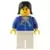 LEGO Airport Minifigures - Airport - Blue with Scarf, Black Female Hair, Wide Smile and Eyebrows