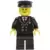Airport - Pilot with Red Tie and 6 Buttons, Black Legs, Black Hat, Brown Eyebrows, Thin Grin