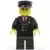 LEGO Airport Minifigures - Airport - Pilot with Red Tie and 6 Buttons, Black Legs, Black Hat, Orange Sunglasses