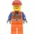 Construction Worker - Orange Zipper, Safety Stripes, Blue Arms, Orange Legs, Red Construction Helmet