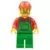 Farmer - Red Cap and Flannel Shirt, Dark Bluish Gray Beard, Green Overalls