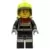 Fire - Male, Black Jacket and Legs with Reflective Stripes and Red Collar, Neon Yellow Fire Helmet, Trans-Black Visor, Dark Orange Sideburns (Bob)