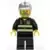 Fire - Reflective Stripes, Black Legs, Silver Fire Helmet, Gray Beard