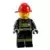 Lego City Minifigures - Fire - Reflective Stripes, Stubble Beard, Red Helmet