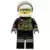 Fire - Reflective Stripes with Utility Belt and Flashlight, White Helmet, Trans-Black Visor, Safety Glasses, Peach Lips Closed Mouth Smile