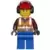 Forester - Male, Orange Safety Vest, Reflective Stripes, Reddish Brown Shirt, Blue Legs, Red Construction Helmet with Black Headphones, Stubble