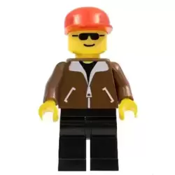 Jacket Brown - Black Legs, Red Cap