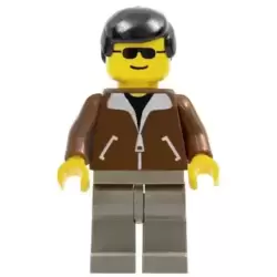 Jacket Brown - Dark Gray Legs, Black Male Hair