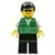 Jacket Green with 2 Large Pockets - Black Legs, Black Male Hair