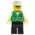 Jacket Green with 2 Large Pockets - Black Legs, White Cap