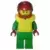 Lego City Minifigures - Octan - Green Jacket with Pockets, Smirk and Stubble Beard, Life Jacket
