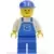 Lego Train Minifigures - Overalls Blue with Pocket, Blue Legs, Blue Cap
