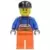 Overalls with Safety Stripe Orange, Orange Legs, Black Cap, Smirk and Stubble Beard