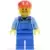 Overalls with Tools in Pocket Blue, Red Cap