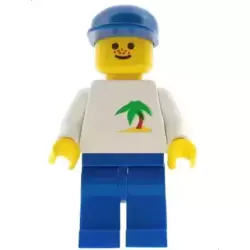Palm Tree - Blue Legs, Blue Cap