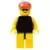 Lego Train Minifigures - Plain Black Torso with Yellow Arms, Yellow Legs, Sunglasses, Red Cap