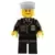 Police - City Suit with Blue Tie and Badge, Black Legs, Scowl, White Hat