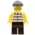 Police - Jail Prisoner Shirt with Prison Stripes and Torn out Sleeves, Dark Brown Legs, Dark Bluish Gray Knit Cap