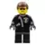 Police - Zipper with Sheriff Star, Brown Male Hair
